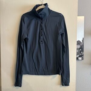 Athleta Flurry Seamless Henley, Slate Blue